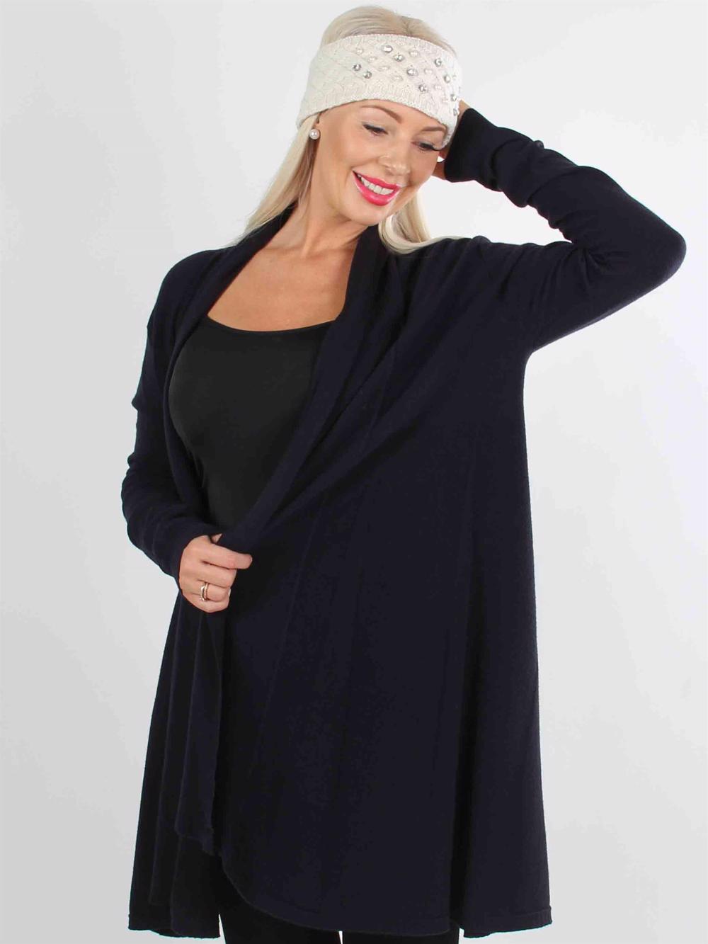 Zizi - Svart mjuk stickad kofta